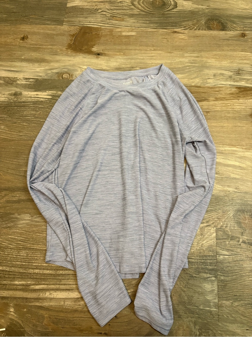 Old Navy Light Gray-Blue Long Sleeve Crewneck Shirt